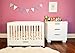 Babyletto Mercer 3-in-1 Convertible Crib with Toddler Bed Conversion Kit in White, Greenguard Gold Certified