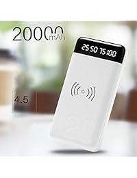 Power Bank   Cargador portátil inalámbrico para iPhone, iPhone 8, iPad, Galaxy S9, dispositivos Android, 20000 mAh, 2,0 A, salida de 3,2 A