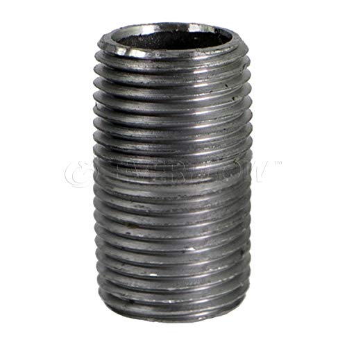 Everflow Supplies NPBL1200-10, Steel Nipple Pipe, Build Vintage DIY Furniture With Pre Cut Industrial Iron Pipe, Threaded Malleable Pipe  1/2" x 1" Black ( Pack Of 10) - Thumbnail 3