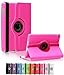 ShopNY Case - Apple iPad Air Case - 360 Degree Rotating Stand Case Cover with Auto Sleep / Wake Feature for iPad Air / iPad 5 (5th Generation) (Hot Pink) …