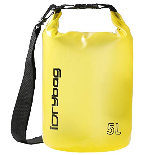 IDRYBAG Clear Waterproof Dry Bag Floating 2L/5L/10L, Lightweight Dry Bag Water Sports, Roll Top Keeps Gear Dry for Kayaking, Fishing, Boating, Canoeing, Hiking, Camping, Rafting, Beach