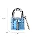 IMISNO Blue Crystal Professional Visible Cutaway of Padlocks Lock for Locksmith Lock Training Trainer with 2 Keys for Beginners