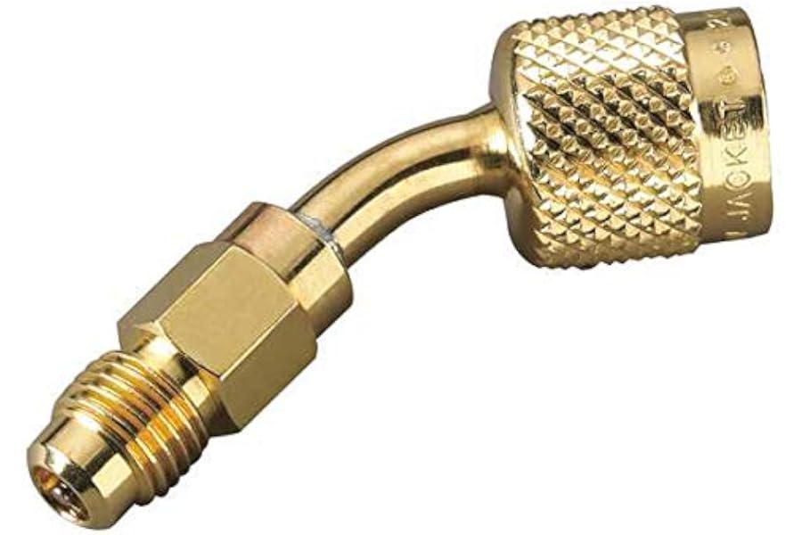 Yellow Jacket 19173 Schrader Core in Male End Quick Coupler, 5/16" Female Qc x 1/4" Male Flare