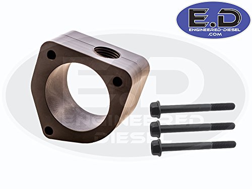 Thermostat Spacer for Coolant Bypass - E.D Billet Black Anodized - 24v Cummins 5.9L & 6.7L 1998.5 - Present