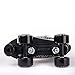 C SEVEN Cute Quad Roller Skates for Kids and Adults (Classic Black, Women's 7 / Youth 6 / Men's 6)