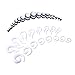 BodyJ4You 54PC Ear Stretching Kit - 14G-00G Beginner Gauges - White Acrylic Tapers Spirals Hangers No Flare Plugs O-Rings - Lightweight Expanders Unisex Men Women