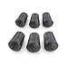ESport 6 Pieces Black Rubber Trekking Pole Tip Protectors - Diamond Pole Replacement Tips, Fits All Standard Hiking, Trekking & Walking Poles