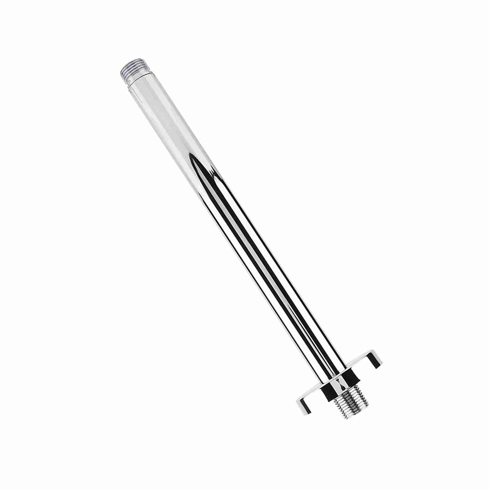 Stainless Steel Shower Arm, Wall Mounted, Chrome Plated, Round Pipe, 30 cm, Bathroom Accessory