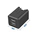 TAKAGI Wall Charger Dual Port Travel Adapter Power Converter 2.4A(1-Pack) Foldable Plug iPhone 7 6/6S Plus, 5/5S, iPad Pro, Samsung S7, S6, S5, Nexus, HTC & More