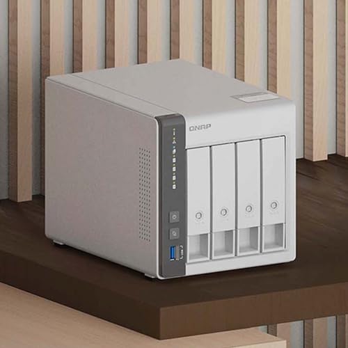 QNAP TS-433-4G-US 4 Bay NAS with Quad-core Processor, 4 GB DDR4 RAM and 2.5GbE Network (Diskless)