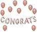 KatchOn, Rose Gold Congrats Balloons - 16 Inch, Pack of 18 | Congratulations Balloons, Graduation Decorations Class of 2024 | Rose Gold Graduation Decorations 2024, Graduation Balloons Class of 2024