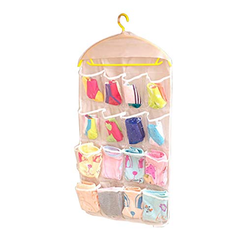 Idomeo 16 Grid Clothing Socks Underwear Wall Door Sorting Storage Bag Hanging Shelves