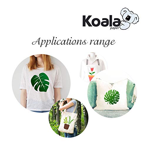 Koala Iron on Heat Transfer Paper for White and Light Color Fabric,10