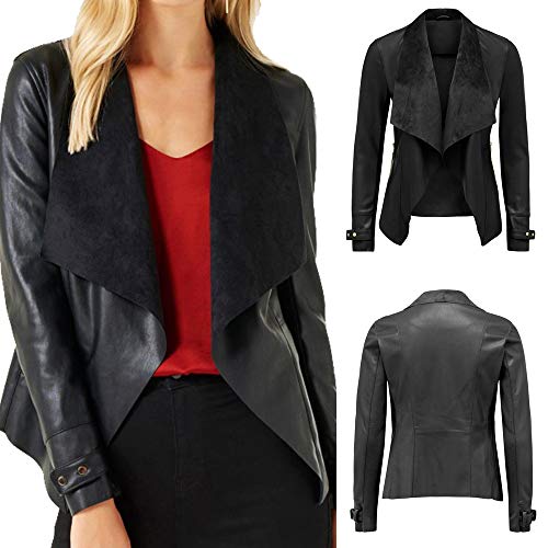 Londony ♥‿♥ Clearance Sales,Women's Fashion Vintage Biker Motorcycle Jacket Faux Leather Zipper Overcoat Outwear - Thumbnail 4
