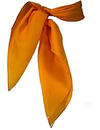 Sheer Chiffon Scarf Vintage Style Accessory for Women and Children, Orange