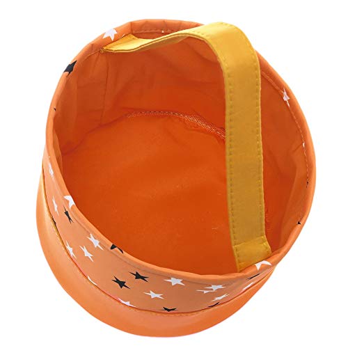 E-FirstFeeling Easter Basket Easter Bag Toy Candy Gift Basket Storage Bucket Tote (Small Stars-Orange Bottom) - Thumbnail 2