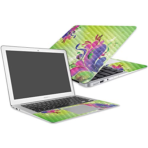 MightySkins Carbon Fiber Skin for Apple MacBook Air 13" (2017) - Pastel Flouris…