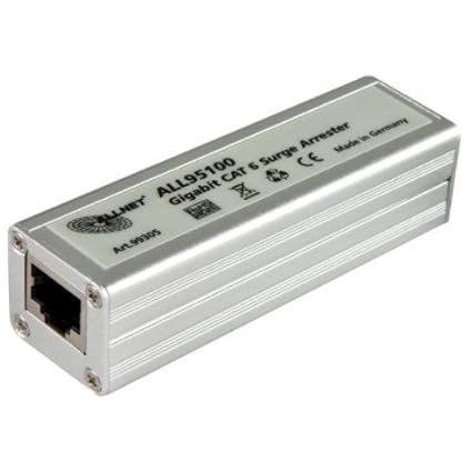 AllNet ALL95100 TP Outdoor Blitzschutz Power Surge (Category 6/ADSL/VDSL/ISDN, 2x RJ-45)