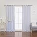 Best Home Fashion uMIXm Tulle Sheer Lace and Blackout 4 Piece Curtain Set – Antique Bronze Grommet Top – Vapor – 52