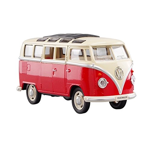 KMT Alloy Diecast Die Cast VW Volkswagen Bus Van Model 1:24 Scale (Red)