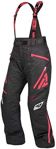 FXR Racing F19 Vertical Pro Insulated Womens Snowmobile Pants - Black/Coral - 4