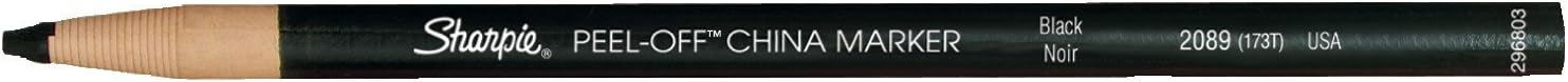 Sharpie PEEL-OFF Marker China, China Marker Bullet, 12 Pack, Black (2089) : Black China Markers : Office Products