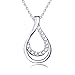 Sterling Silver Necklace Infinity Love Mobius Strip Pendant for Women - Ideal for Mom, ARTDOU Fashion Jewelry