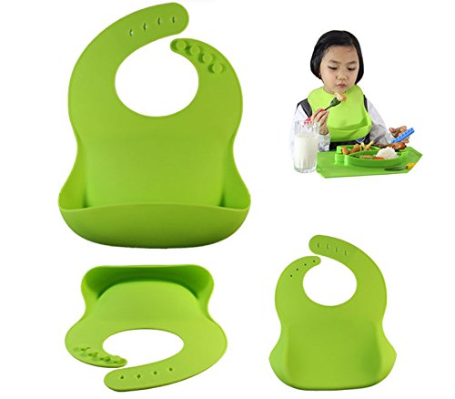 Silicone Bibs and Baby food storage container freezer Tray with silicone lid for babies BUNDLE! - Thumbnail 7