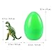 iBaseToy 12Pcs Easter Eggs for Kids, Surprise Eggs Filled with Dinosaur for Easter Basket, Plastic Mini Dinosaur Egg Easter Party Favors for Boys and Girls