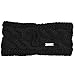 TrailHeads Ponytail Headband | Cable Knit Winter Ear Warmers | Fleece Ear Band for Women - black
