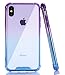 BAISRKE Slim Purple Blue Gradient Shock Absorption Protective Cases Soft TPU Bumper & Hard Plastic Back Cover for iPhone Xs Max 2018 6.5 inch