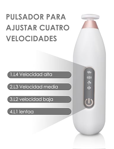 Cortaúñas para Bebés Lima de Uñas Eléctrica Mini Molinillo de Uñas Eléctrico Portátil para Bebés de bajo Ruido con Luz Nocturna para Niños Adultos, corta uñas bebe, lima para bebe accesorios de bebe | Recargable USB, ABS Seguro, Portátil, luz Nocturna, Regalo para Bebe Recien Nacido, Apta Bebés y Adultos, Blanco