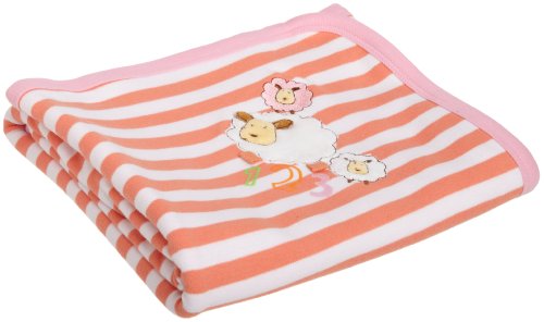 ABSORBA Baby-Girls Newborn Tender Touch Blanket, Salmon, One Size