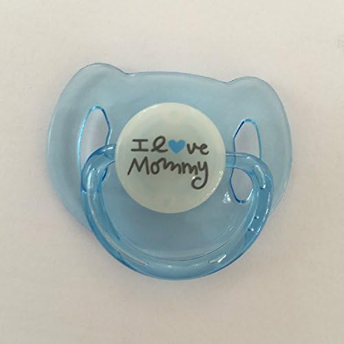 Magnet Pacifier Dummy for Reborn Newborn Baby Dolls Handmade Magnetic Nipple Love Mommy Blue