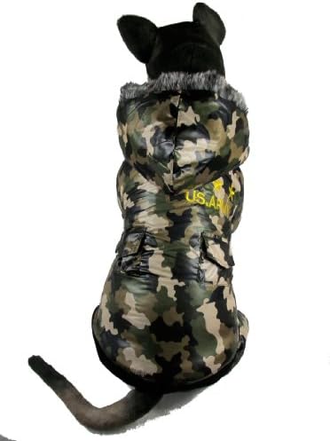 Evergreens Camouflage Waterproof Windbreaker Pet Dogs Coat for Medium Large Dog (XXL for body 17.7")