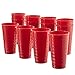 Splash 20-ounce Unbreakable Plastic Tumblers | set of 12 Red