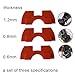 AngeliaSky 6 Pack Rubber Vibration Damper for Xiaomi M365 M187 Electric Scooter Accessories Parts Rubber Shock Absorber 3 Pcs Red and 3Pcs Black