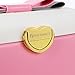 SONGMICS Jewelry Box with Bowknot Mirrored Compact Travel Case Gift for Kids Girls and Women Pink and White UJBC115P