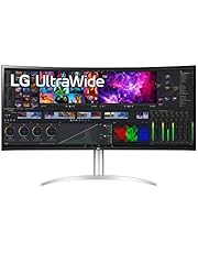 LG 40WP95C-W 40” UltraWide Curved WUHD (5120 x 2160) 5K2K Nano IPS Display, DCI-P3 98% (Typ.) with HDR10, Thunderbolt 4 with 96W PD, 3-Side Virtually Borderless Design Tilt/Height/Swivel Stand