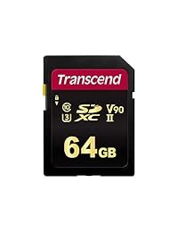 Transcend - Tarjeta de memoria flash de 64 GB UHS-II clase 3 V90 SDXC (TS64GSDC700S)