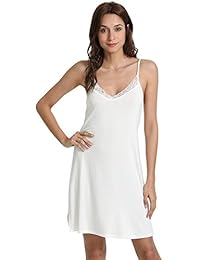GYS Sleep Chemise - Chanclas de cuello en V con cordones para mujer