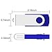 RAOYI 50Pcs 2GB USB 2.0 Flash Drive Bulk Swivel Memory Stick Thumb Drives Pen Drive Fold Storage Thumb Stick (2G, Blue)