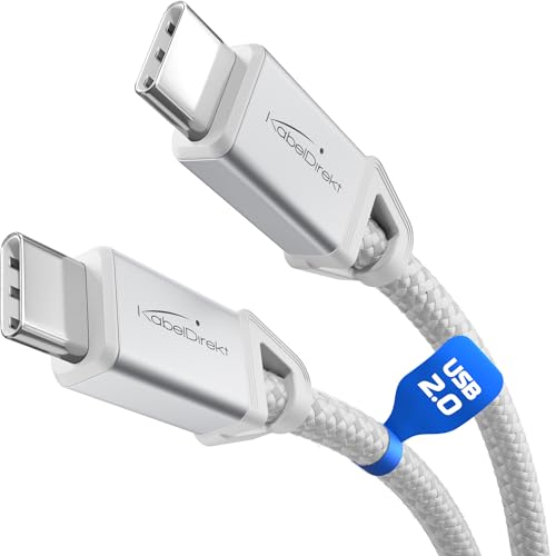 KabelDirekt – USB C Cable for Fast Charging – 2x3m, nylon, 60W