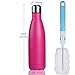BOGI 17oz Insulated Water Bottle Double Wall Vacuum Stainless Steel Water Bottles, Leak Proof Metal Sports Water Bottle Keeps Drink Hot and Cold - Perfect for Outdoor Sports Camping Biking (Hot Pink)