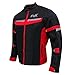 HWK Mesh Motorcycle Jacket Riding Air Motorbike Jacket Biker CE Armored Breathable (Large, Red)