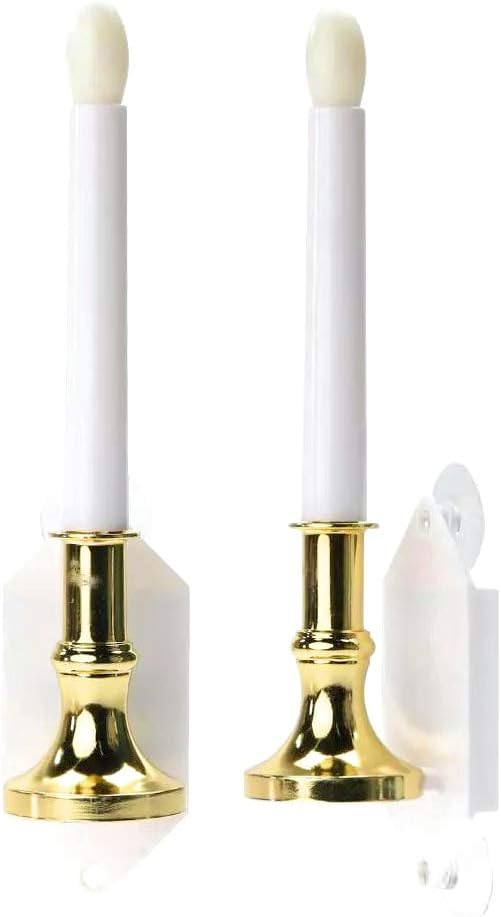 CAROLITE Solar Holiday Window Candles, 2 Pack