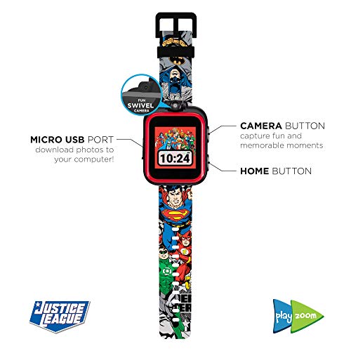 Justice League Official Smartwatch for Kids by PlayZoom Swivel Camera