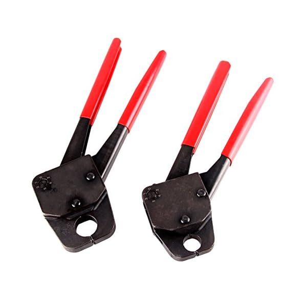 PENSON & CO. PTCRP1234DB CRP-1234-DB 1/2 Inch & 3/4 Inche Pex Crimper Plumbing Crimping Tool Cmobo Copper Ring with GoNoGo Gauge, Red - Image 3