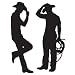 Beistle S54225AZ2, 4 Piece Cowboy Silhouettes, 35'' & 37'' (Black)