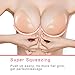SHINYMOD Women's Adhesive Strapless Sticky Invisible Push up Silicone Bra for Backless Dress with Nipple Covers, Beige, C